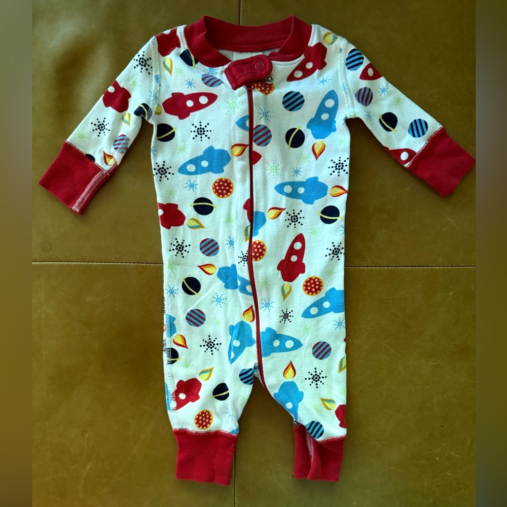 ❤️$10 FLASH SALE❤️Hanna Andersson Organic Cotton Space Coverall 0-6M